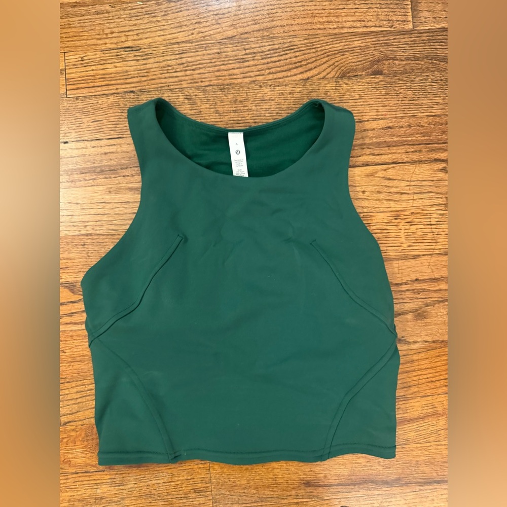 Lululemon Athletica invigorate tank evergreen green Tank Top size 4